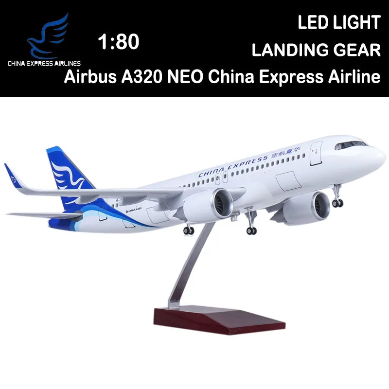 

1/80 Scale 47CM Airplane Airbus A320 NEO China Express Airline Model Landing Gear for Adult Gifts Adult Plane Toy Airliner Show