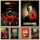 Испания ТВ шоу деньги Heist Сезон 3 Ретро Крафт-Бумага плакат напечатанный для спальнибара старинные декоративные стены Papaer