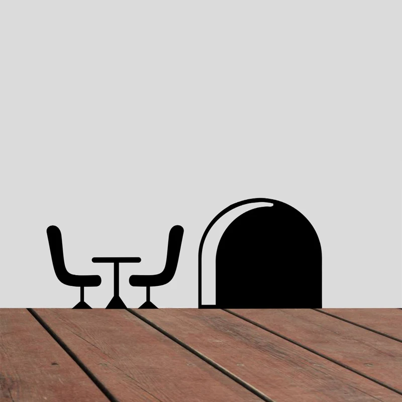 Забавные настенные наклейки с отверстиями для мыши кухни спальни домашний декор