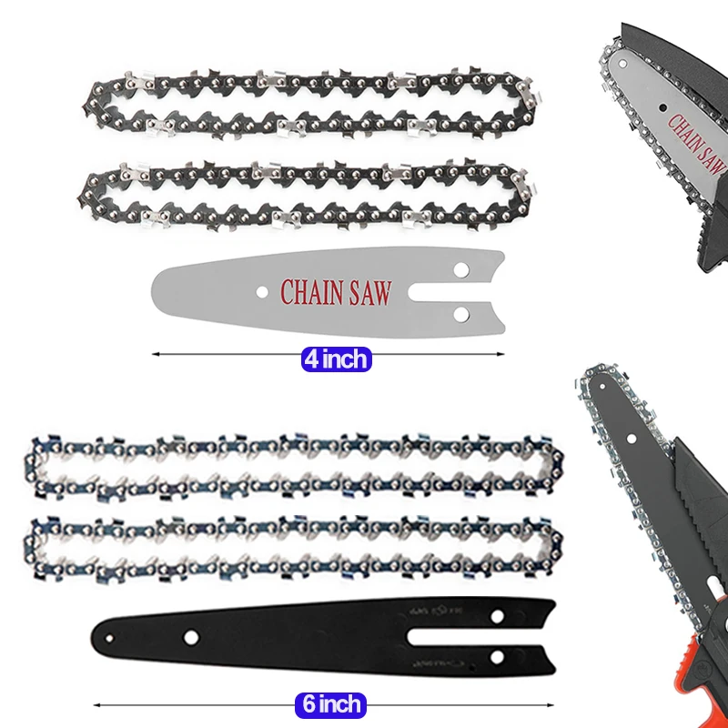 4/6 дюймовая цепная направляющая электрическая цепь для беспроводной мини-бензопилы 4/6 дюйма Запчасти для лесозаготовки и обрезки