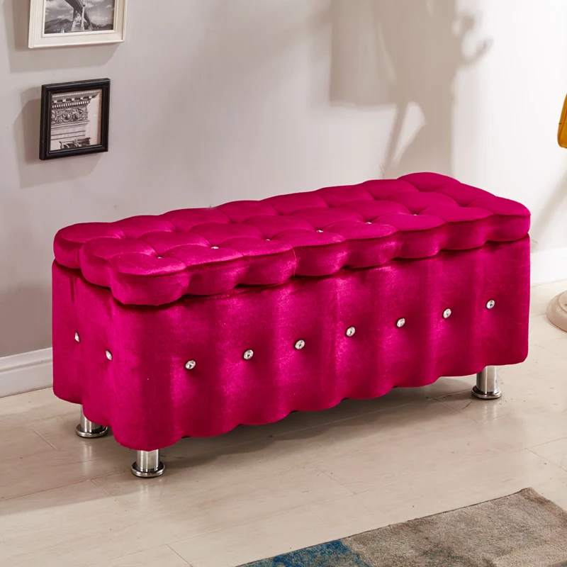 

H1 Fitting Room Stool Fabric Sofa Clothing Shop Change Shoes Stool Storage Stool Storage Test Shoes Stool Custom Storage Bench