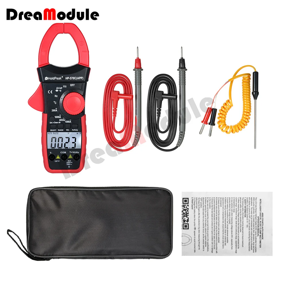 

Digital Clamp Meter DC Current 4000 Counts AC DC Volt 1000A Handheld Tester Multimetro Digital Profesional