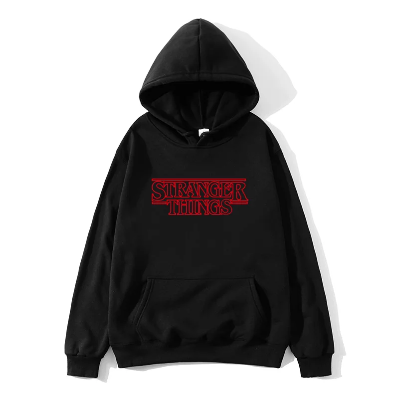 Мужские толстовки с капюшоном Stranger Things модные оверсайз в стиле хип-хоп для осени