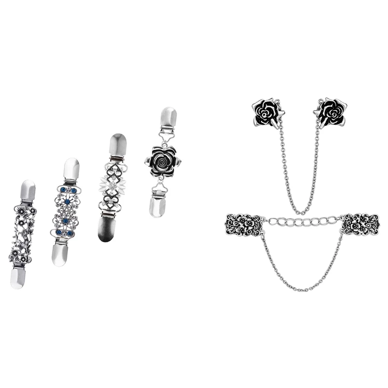 2 шт. свитер шаль зажимы кардиган платья зажим стиль комплект 1 & 4 на воротник