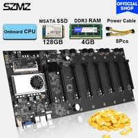 szmz overclocking 8 graphics card mining miner motherboard etherum crypto combo with cpu ddr3 ram cryptocurrency mining board
