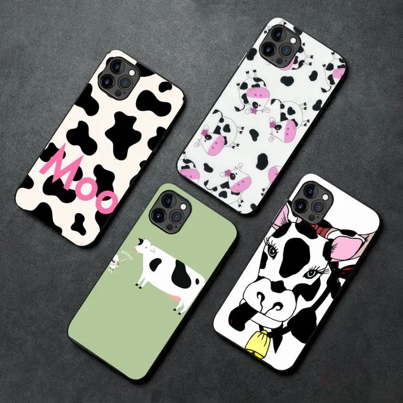 

Animal Cows Cow Cute Cartoon Print Phone Case For IPhone SE2 11 12 13 Pro XS MAX XS XR 8 7 6 Plus Case