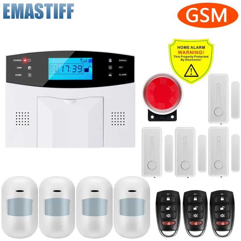 Smart GSM Home Security Alarm System 433MHz Wireless Burglar Alarm Kit Works With APP Remote Control