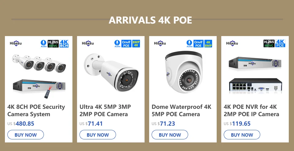 Hiseeu 4K POE ip-камера система 8CH NVR 8MP наружная Водонепроницаемая POE камера H.265 CCTV комплект видеонаблюдения