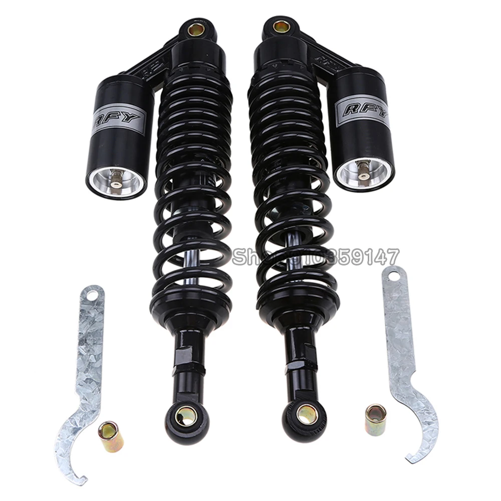

375mm 14.75 Inch Universal Air Shock Absorbers Fits for BMW KTM Most ATV Go Kart Quad Dirt Sport Motorbike Black