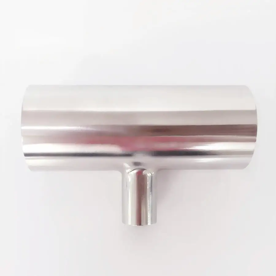 

63mm 2.5" x 57mm 2.25" Pipe OD Reducing Butt Welding Auto Tee 3 Way 3A SUS 304 Stainless Sanitary Fitting Homebrew