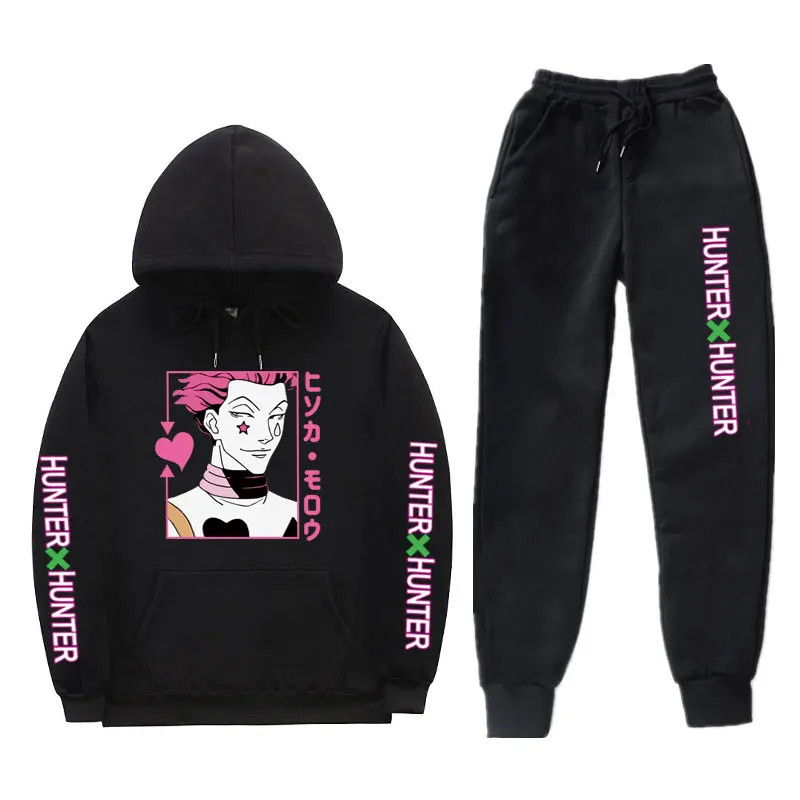 

Fall/Winter Fashion Print Streetwear Anime Hunter x Hunter Hoodie + pants Men's Women's Sweatshirt Harajuku Hoodie Set