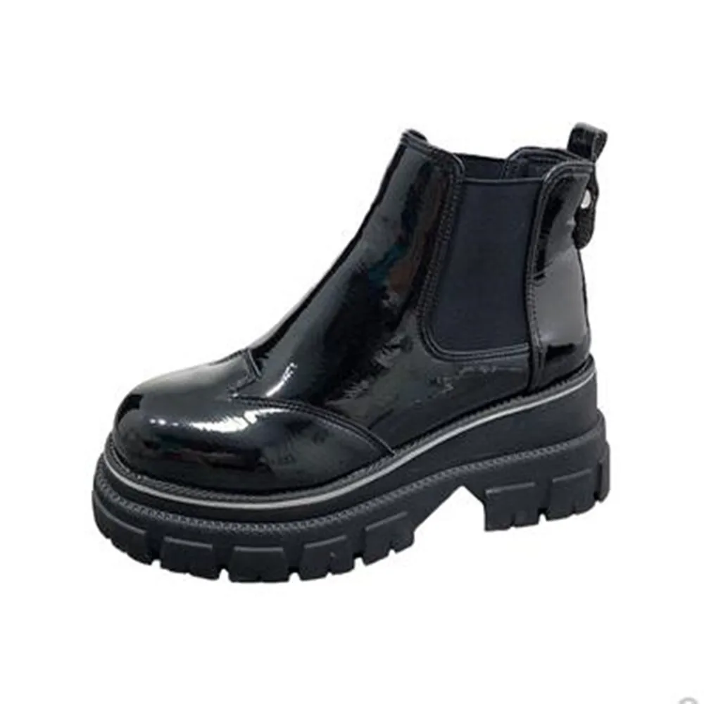 Высококачественные полуботинки из лакированной кожи маленькая обувь в стиле