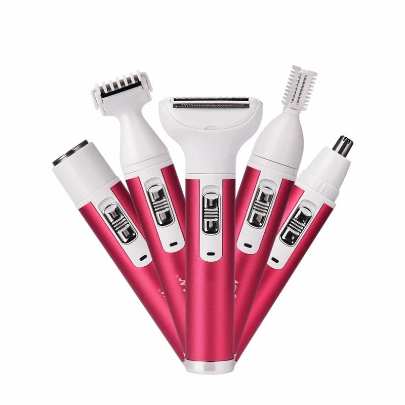 

5in1 USB Electric Epilator Body Hair Remover Rechargeable Lady Shaver Nose Hair Trimmer Eyebrow Shaper Leg Armpit Bikini Trimmer