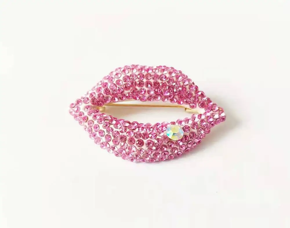 

10pcs lip brooches charms for women DIY jewelry accessories
