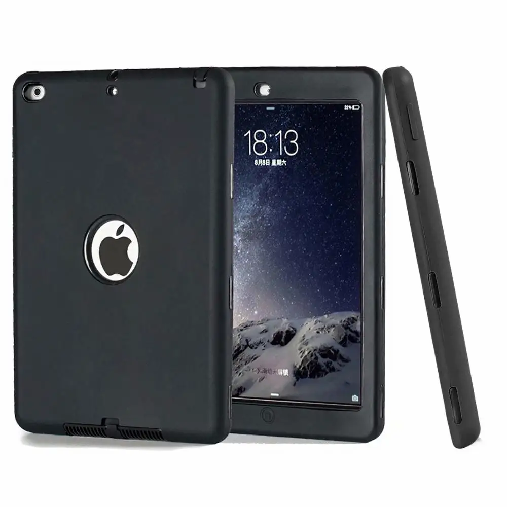 For IPAD 5TH BLACK Противоударный жесткий Гибридный чехол падение защитный кожух для Apple iPad Air 1/2, 9,7, 6th/5th Gen - Цвет: For IPAD 5TH BLACK