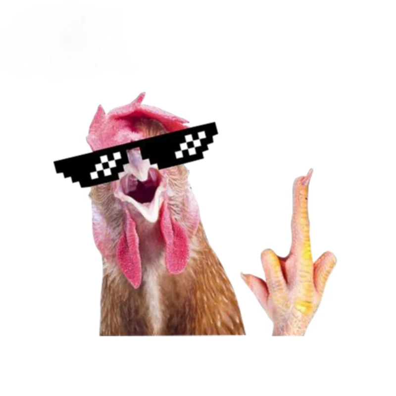 Забавное окошко с курицей наклейка забавная на автомобиль ствол животное 3D