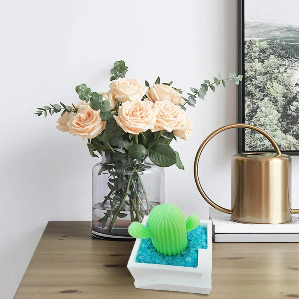 

3D Silicone Mold For Epoxy Resin Succulent Flower Pot Ceramic Clay DIY Crafts Mold Concrete Mould Flower Pot Mold Random Color