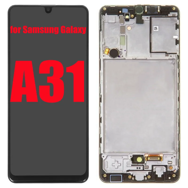 Pantalla LCD con sensor t&aacute;ctil de huella dactilar para Samsung Galaxy A31 LCD, pieza de repuesto para a315f/ds a315f-1