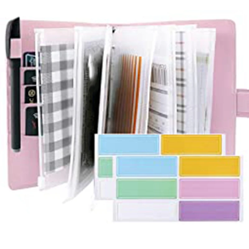 

A6 Binder and 12 Transparent Envelopes System Budget Planning Notepad Binder Budget Money Envelope Cash Envelope