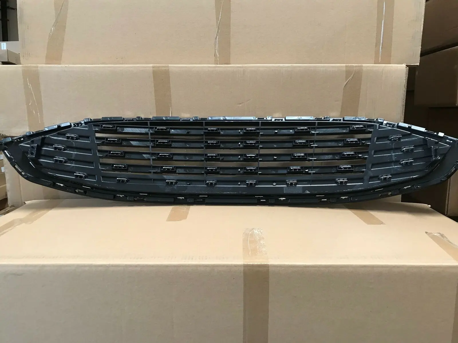 

Chrome Front Upper Grill Bumper Grille Replacement for 2017 2018 Ford Fusion