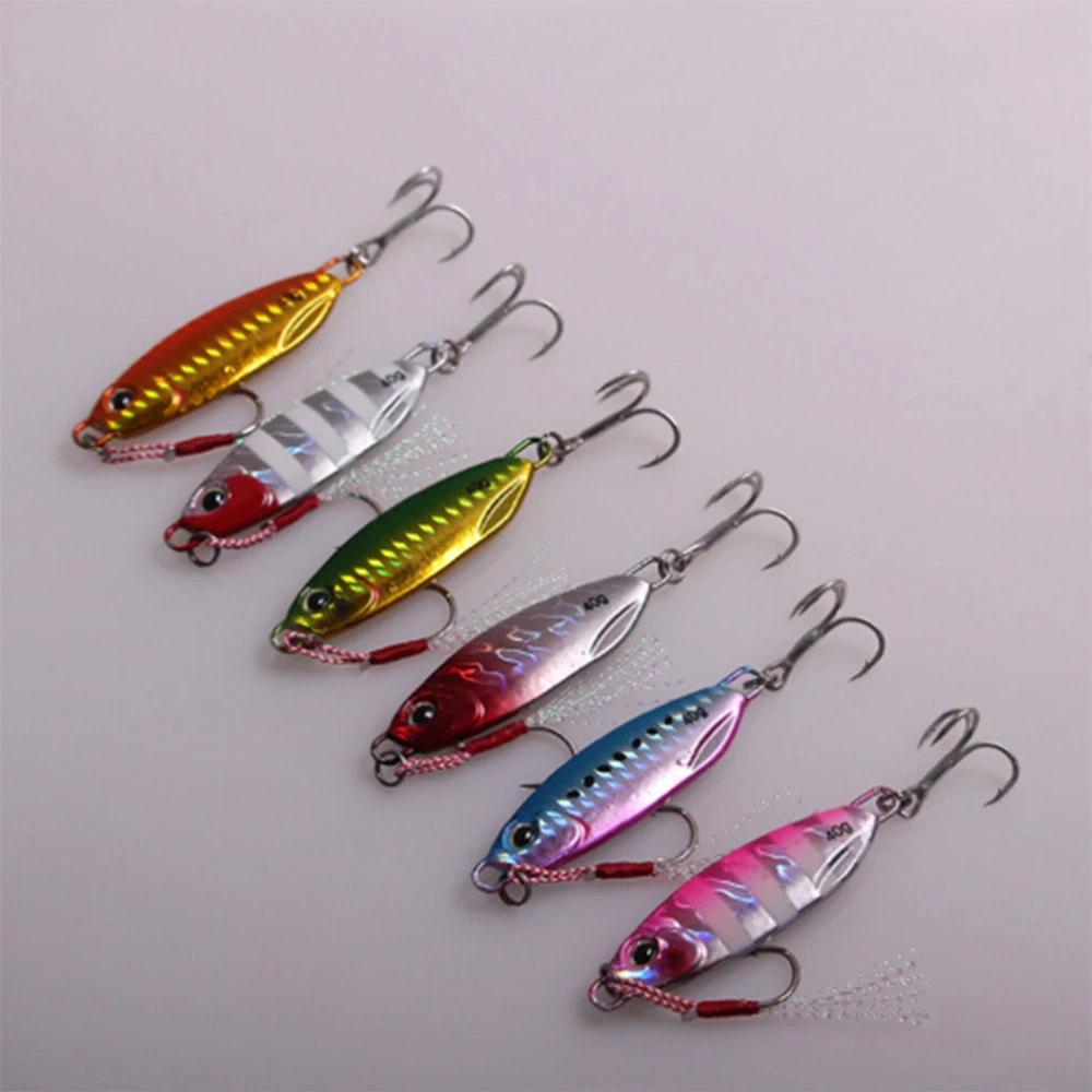 Металлическая приманка-ложка для джиггинга 1 шт. 20-40 г искусственные Спиннеры