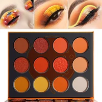 delanci beauty creations orange eyeshadow palette pigments%ef%bc%8cmatte glitter for eyes face girls makeup shadows set milk cosmetics