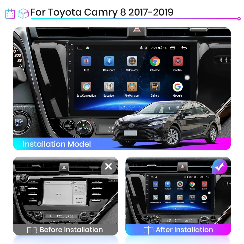 Автомагнитола Junsun для Toyota Camry стерео-система на Android 10 2 Гб ОЗУ 32 ПЗУ с GPS