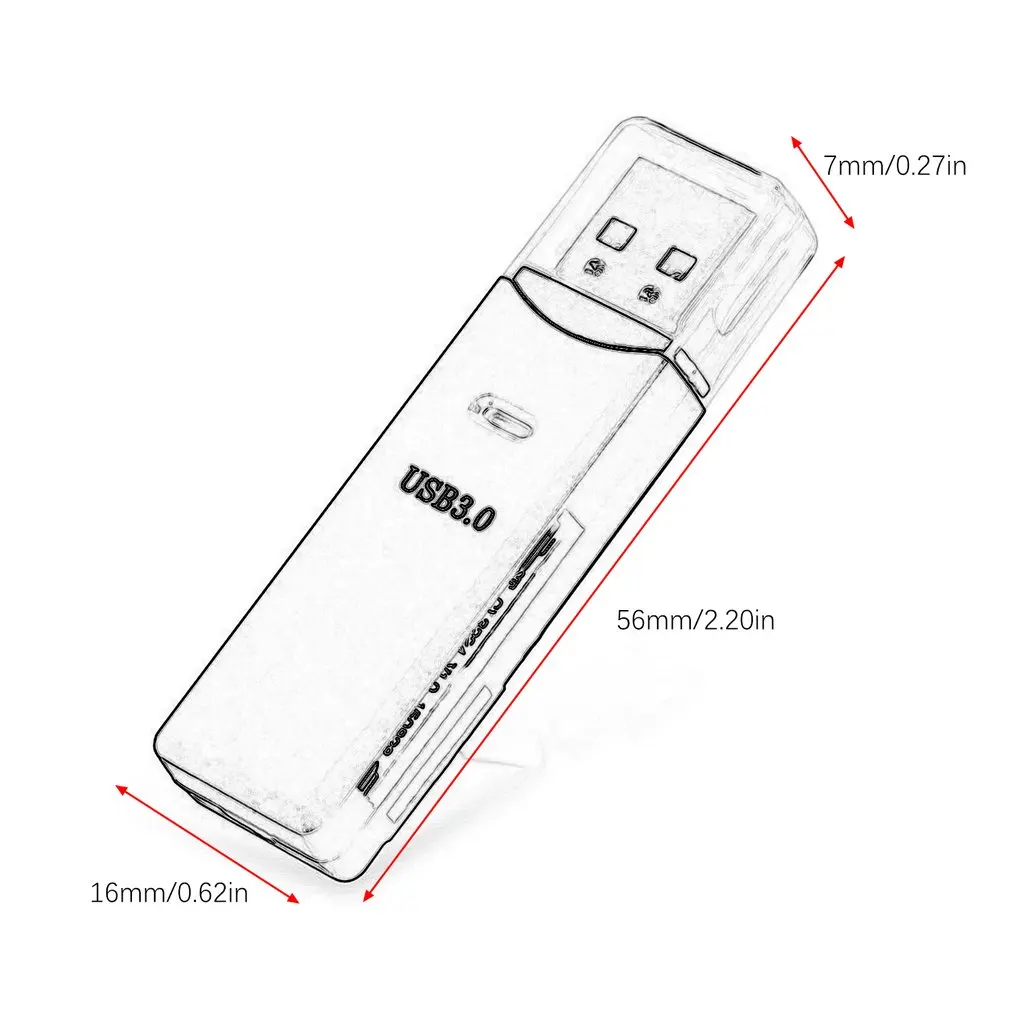 Высокоскоростной кардридер USB 3 0 адаптер для Micro SDXC TF T-Flash Reader поддерживает 64 ГБ