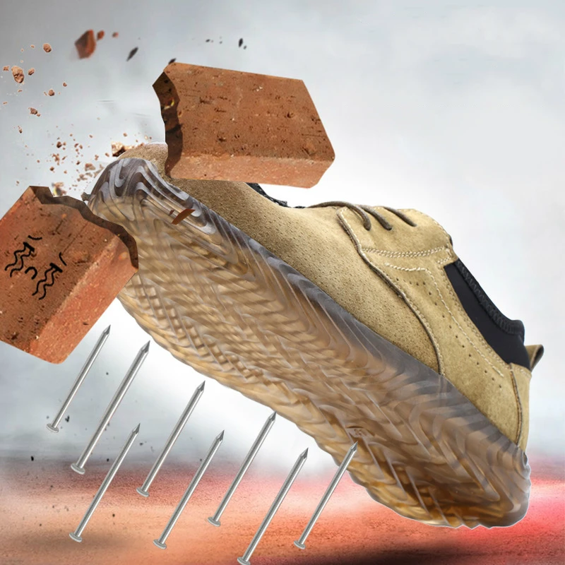 Plus size46 Lightweight bulletproof bottom breathable summer fashion safety shoes anti-impact protection welding work | Обувь