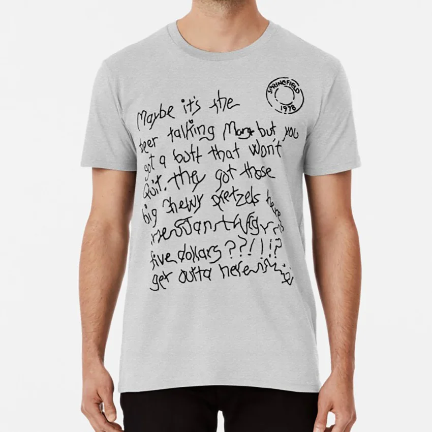 Возможно это белая футболка с надписью &quotBeer Talking&quot | Мужская одежда