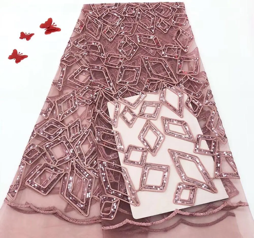 Лучшая продажа алмазной формы блесток кружевная ткань 2019 вышивка Французский