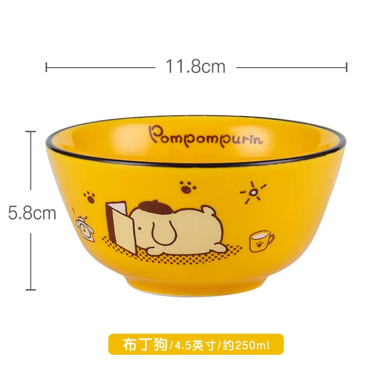 Sanrioed Mymelody HelloKittys Cinnamoroll LittleTwinStars Gudetama maru KEROPPI керамическая миска Милая мультяшная