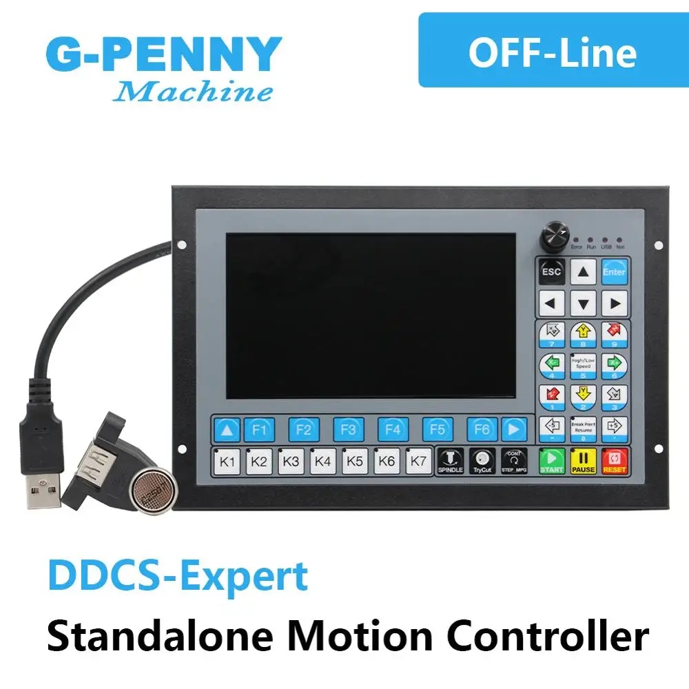 Free Shippingl DDCS Expert Standalone Motion Controller Offline Controller Support 3 / 4 / 5 axis USB CNC Controller Interface