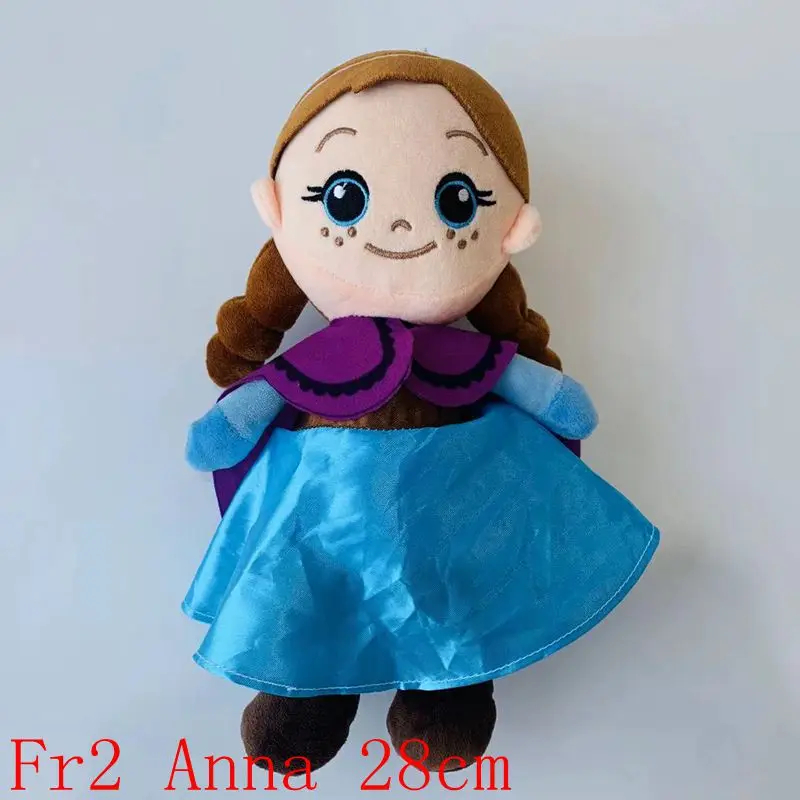 28cm anna 40-50 см Снежная королева принцесса Fever Анна Эльза Brinquedos чучело Плюшевые игрушки куклы для детей рождественские подарки - Цвет: 28cm anna