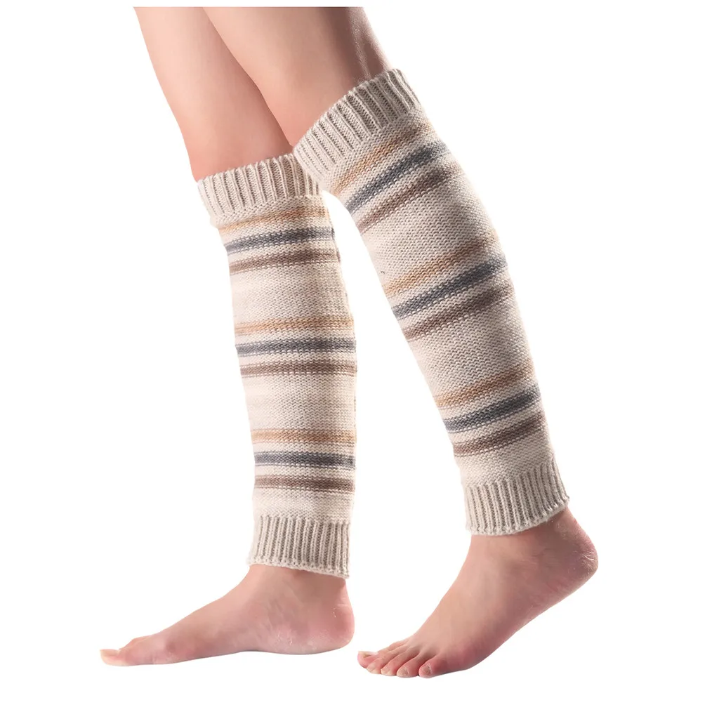 Женские шерстяные носки разных цветов с длинным наполнителем коленей вязаные