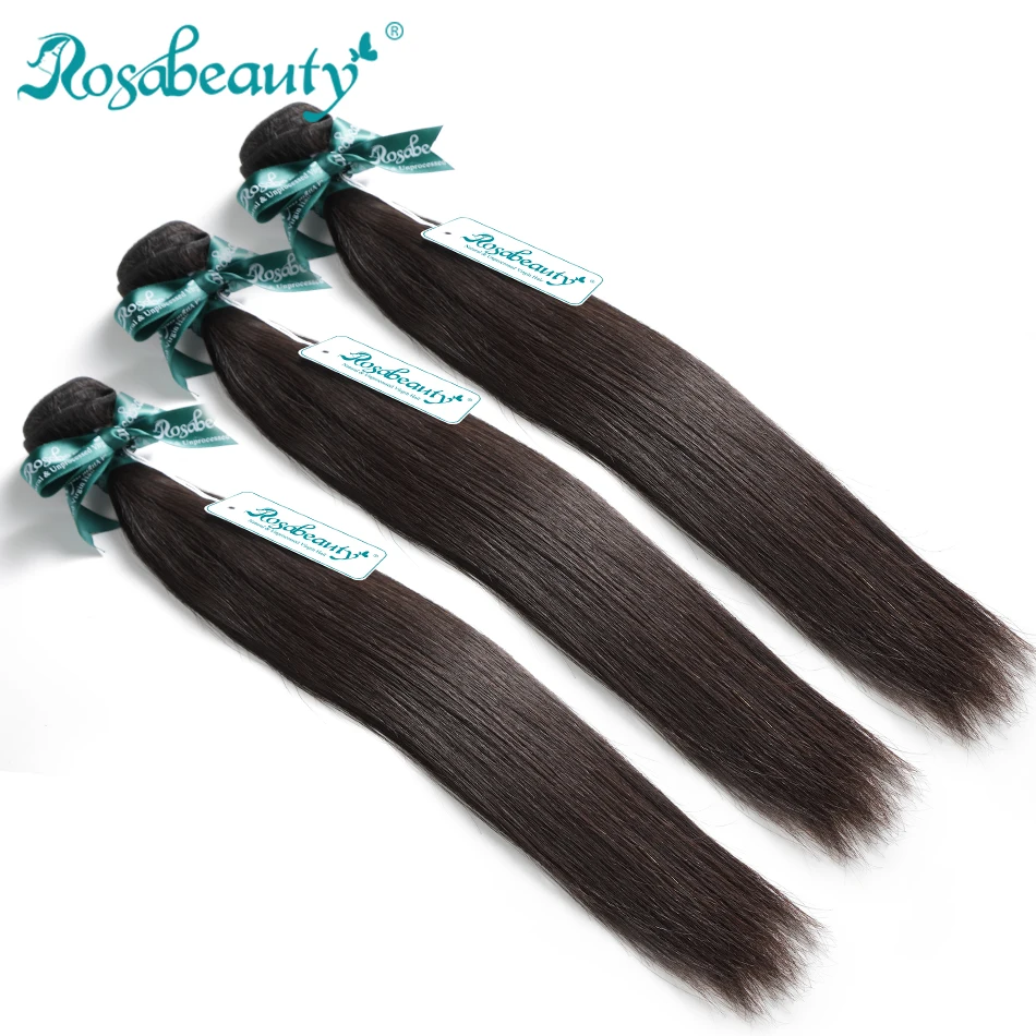 Rosabeauty 10А индийские пучки прямых и волнистых волос 6-30 28 дюймов Пряди необработанные человеческие волосы утки девственные волосы для наращивания