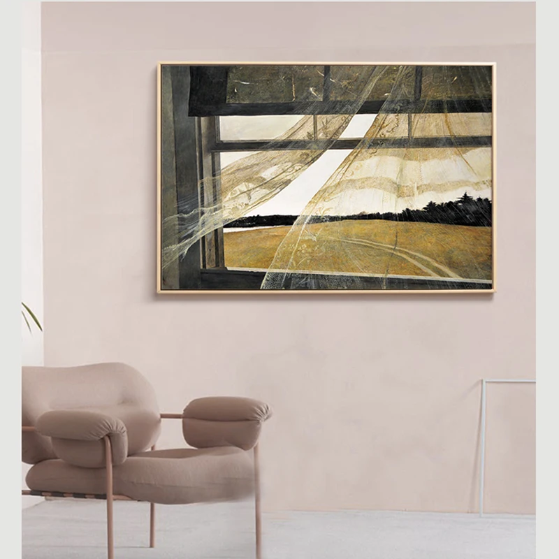 New realism painting Gentle evening wind Nordic poster Canvas Painting Wall Art Livingroom Home Decoration Unframed | Дом и сад