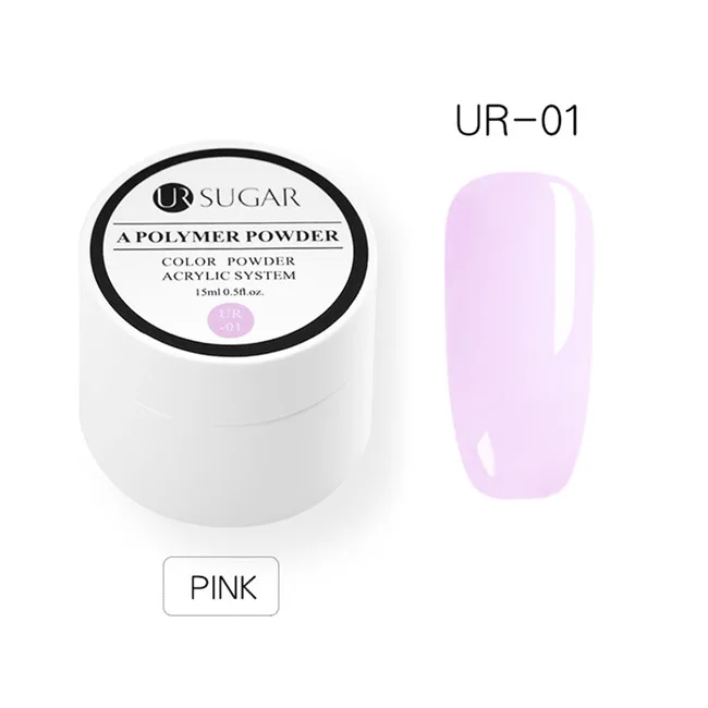 Acrylic Powder 1 UR SUGAR 15 мл акриловый порошок для ногтей резьба расширение французские ногти полимерный порошок акриловая жидкость украшение для ногтей набор инструментов - Цвет: Acrylic Powder 1
