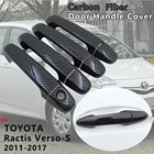 4 шт. крышка дверной ручки из углеродного волокна для Toyota Ractis Verso-S Space Verso Subaru Trezia 2011  2017