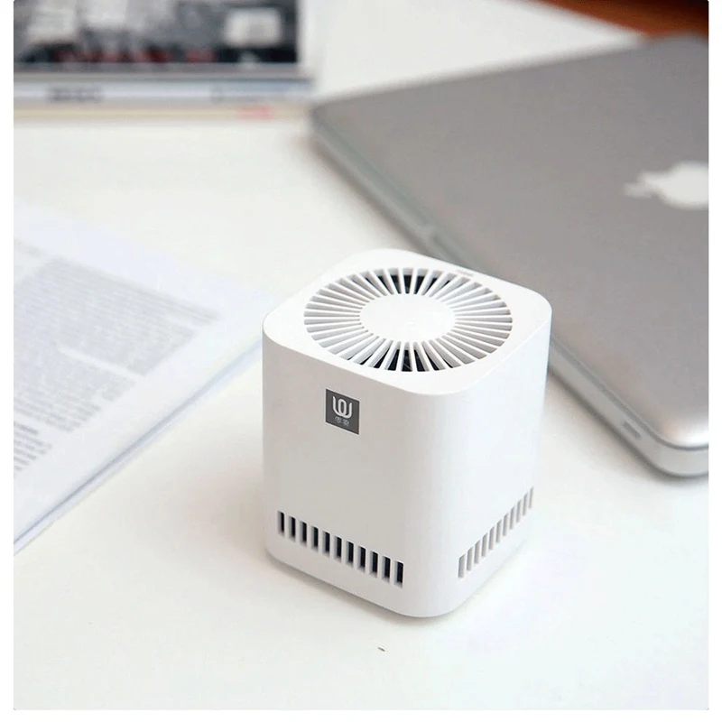 white XIAOMI Mini очиститель воздуха Очищает формальдегид фотокатализатор без расходных материалов usb зарядка беспроводной подходит для автомобилей и дома - Цвет: white