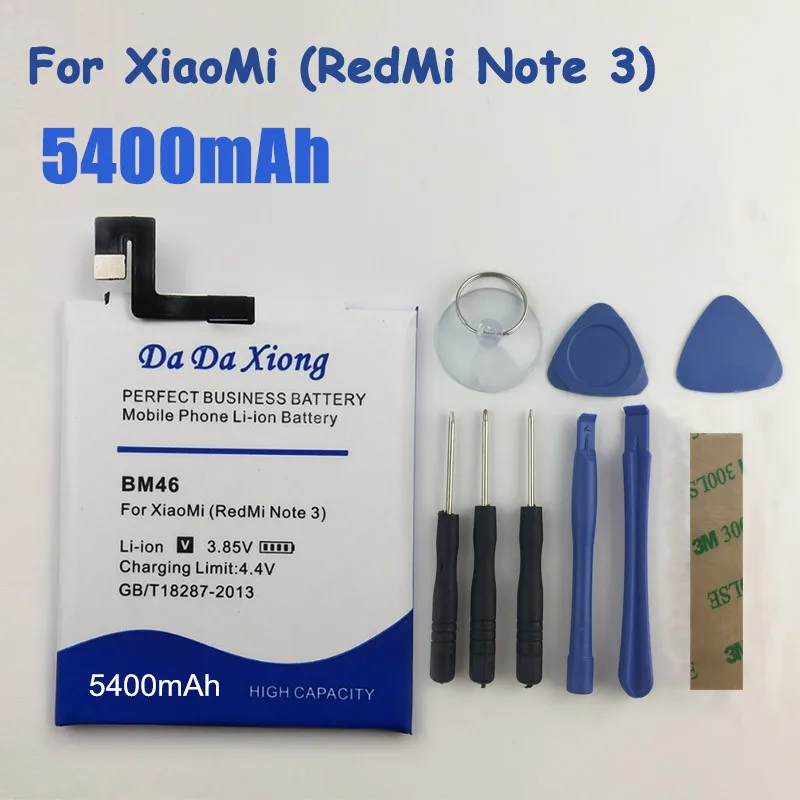 Аккумулятор BM46 на 5400 мА · ч для Xiaomi Redmi Note 3 Xiao mi Hongmi note Pro|bm46 battery|battery for xiaomibattery |