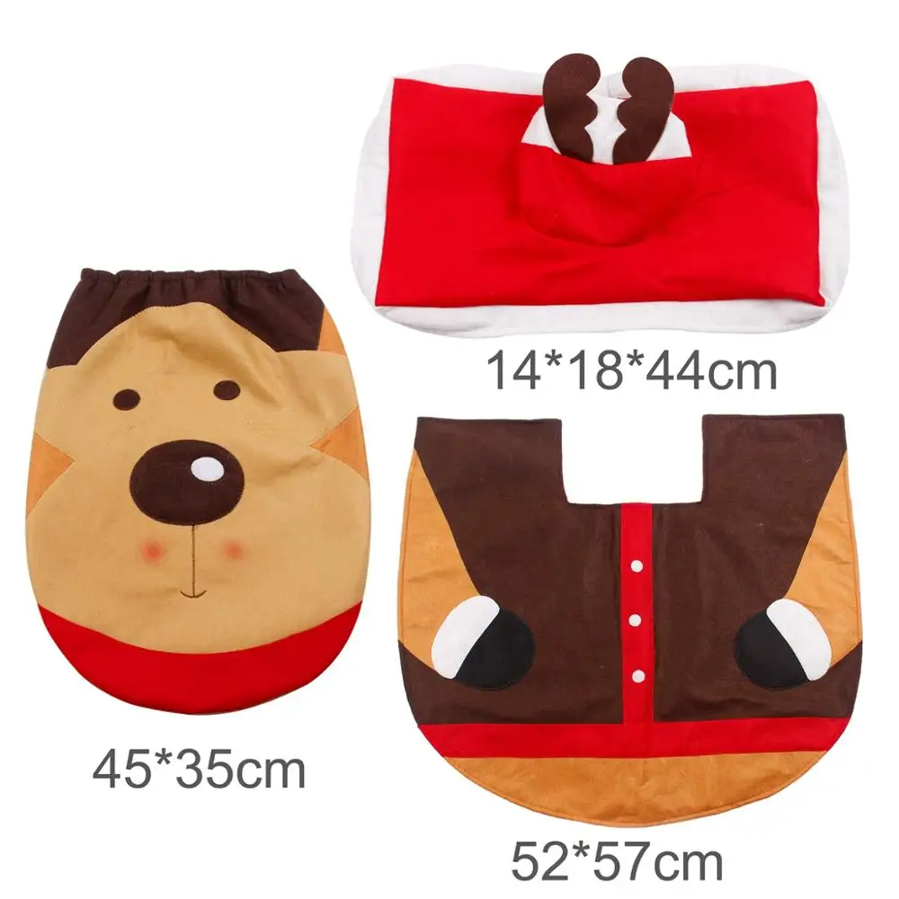 Toilet Cover 3 Санта-Клаус, украшение для туалета, Рождественское украшение, подарок, Рождественское украшение для дома, Рождество, Год, декор - Цвет: Toilet Cover 3
