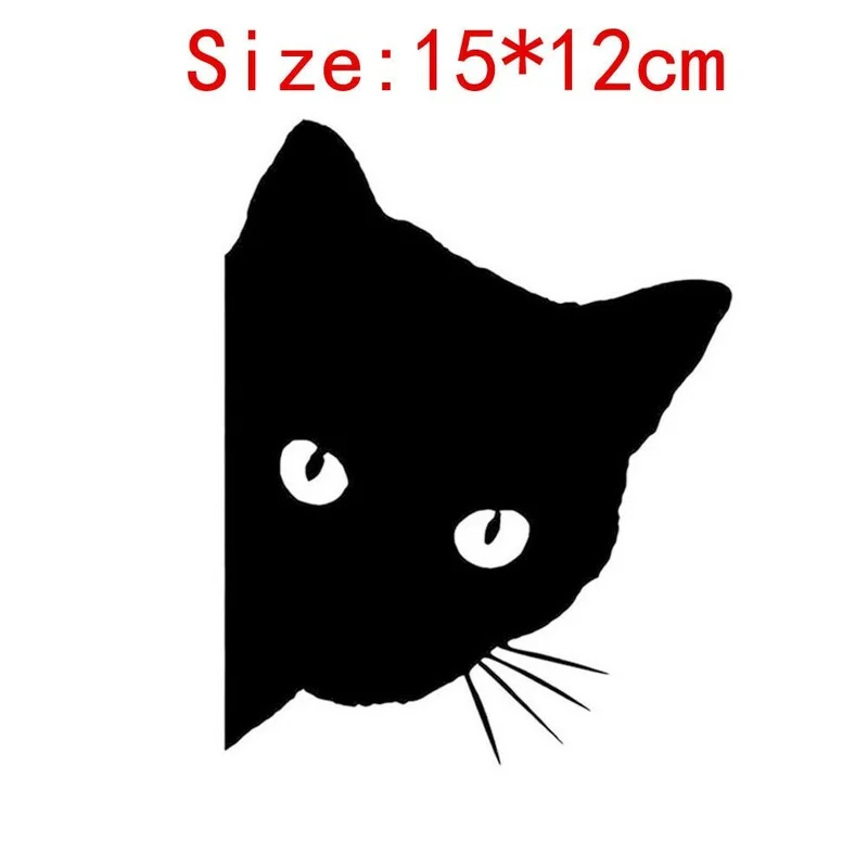 

Black Cat Face Peeking Car Stickers Auto Window Decal Motorcycle Decors Car Accessories Car-Styling