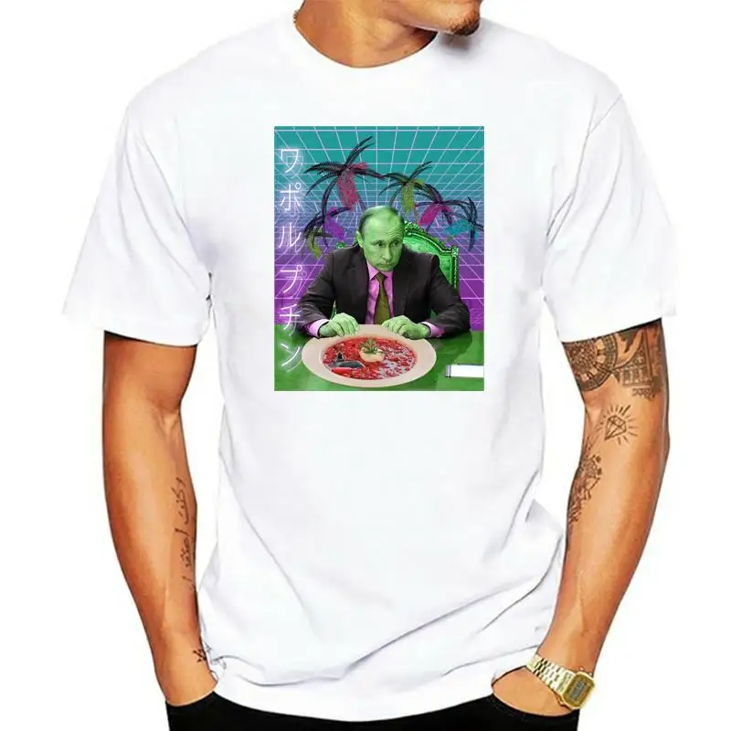 

Putin T Shirt Vaporwave Putin T-Shirt Oversized Streetwear Tee Shirt 100 Cotton Short Sleeve Fun Print Male Tshirt