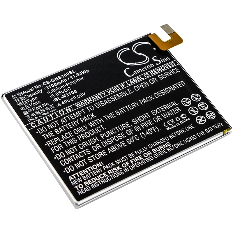

Аккумулятор CS 3100 мА · ч, TD-LTE Втч, для двух SIM-карт GIONEE Elife S10C,S10 Lite, S10 Lite, S10C,S10CL BL-N3100