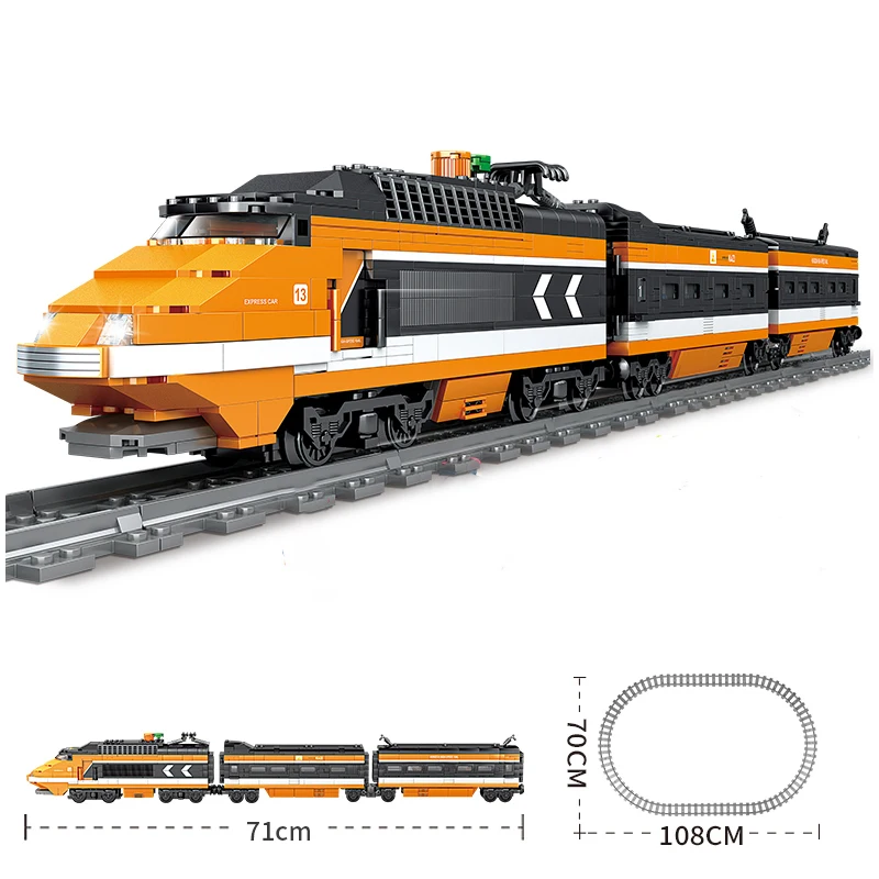 

Kazi 98223 1260 шт. электрическое небо на батарейках высокоскоростной поезд Horizon Express строительные блоки игрушки для детей
