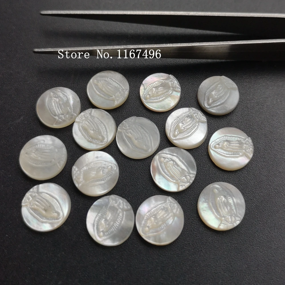 50 шт./лот 10 мм натуральные девственные гуадалупы перламутровые ракушки для