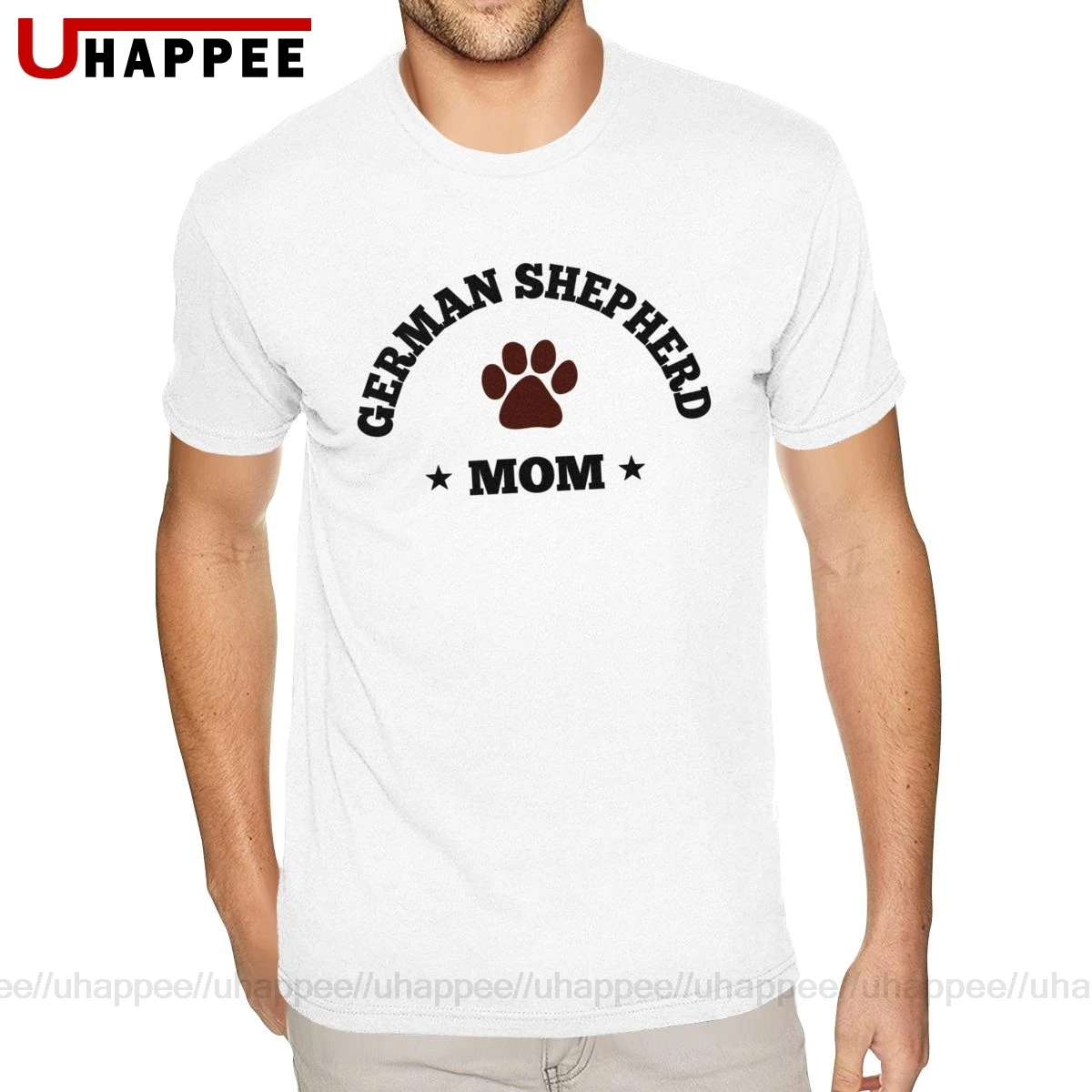 Мужские футболки с рисунком немецкой овчарки на заказ короткими рукавами и