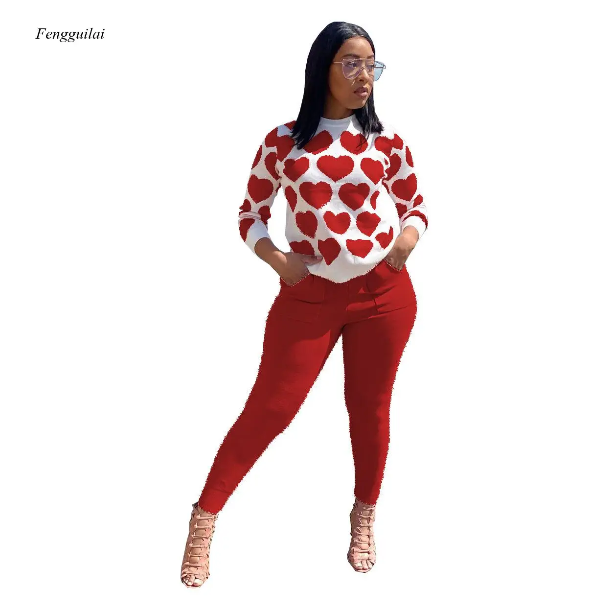 

Plus Size 2 Two Pieces Sets Casual Vogue Autumn Winter Sweatshirts Jogger Tops + Pants Suits Women Clothing Outfits Tracksuits