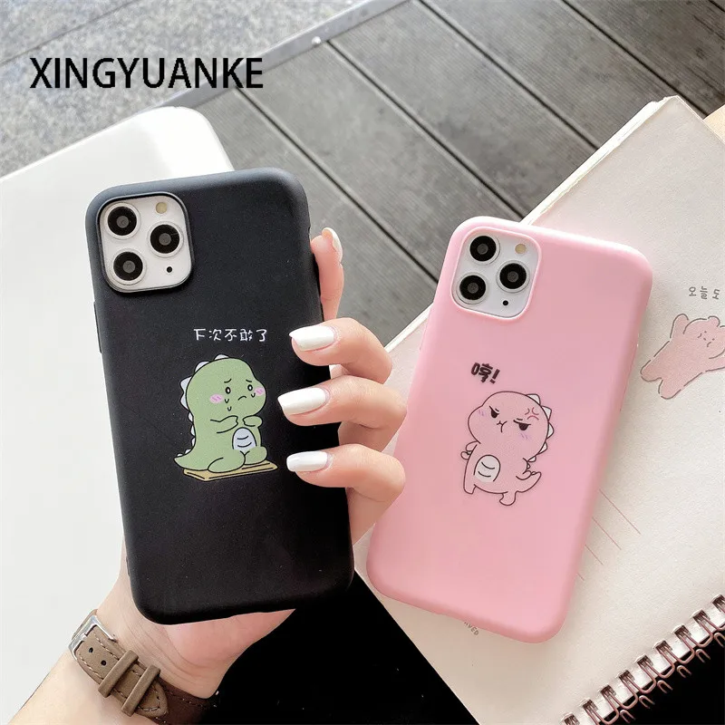 Пар динозавров силиконовый чехол для Apple iPhone 11 12 Pro Max Mini 7 8 6 6S Plus XR X XS Макс 5 5S SE